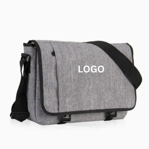 Light Gray Laptop Briefcase Messenger Bag