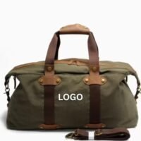 Vintage Simple Canvas Gym Bag Heavy Travel Bag