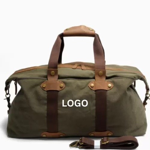 Vintage Simple Canvas Gym Bag Heavy Travel Bag