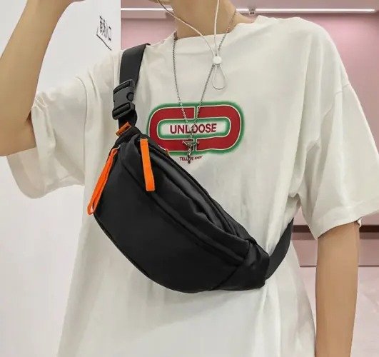 Men′s Shoulder Bag Casual Canvas Travel Waist Bag - Image 2