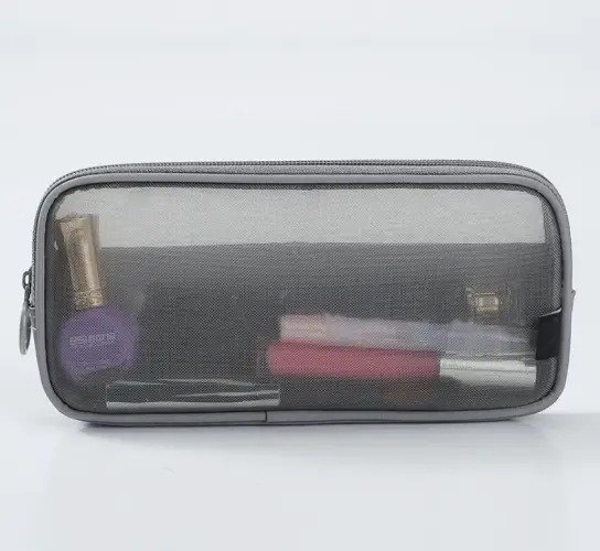 Zipper Cosmetic Makeup Pouch Laundry Bag Mesh - Image 2