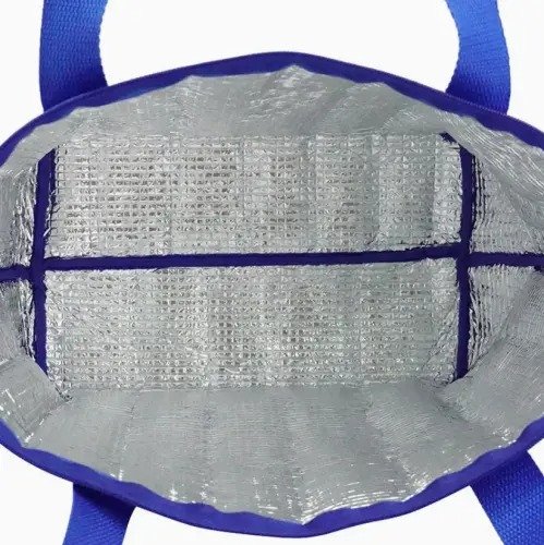Cooler Bag with Self-Fabric Handles and Zipper - Image 4