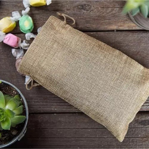 Dust Packing Natural Jute Drawstring Pouch - Image 2