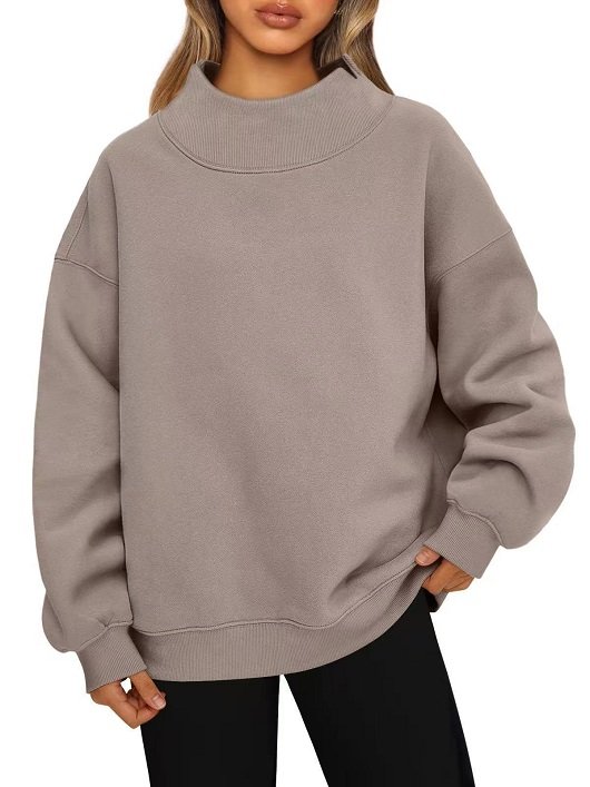 Custom Logo Women's Casual Plus Size Loose Sweatshirt - Image 5
